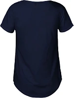 O Dámské bio tričko s ohrnutými rukávy navy model 22505580 - Neutral