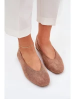 Klasické Baletky Z Eko Semiše Khaki model 21687293 - Boto