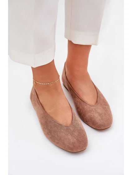 Klasické Baletky Z Eko Semiše Khaki model 21687293 - Boto