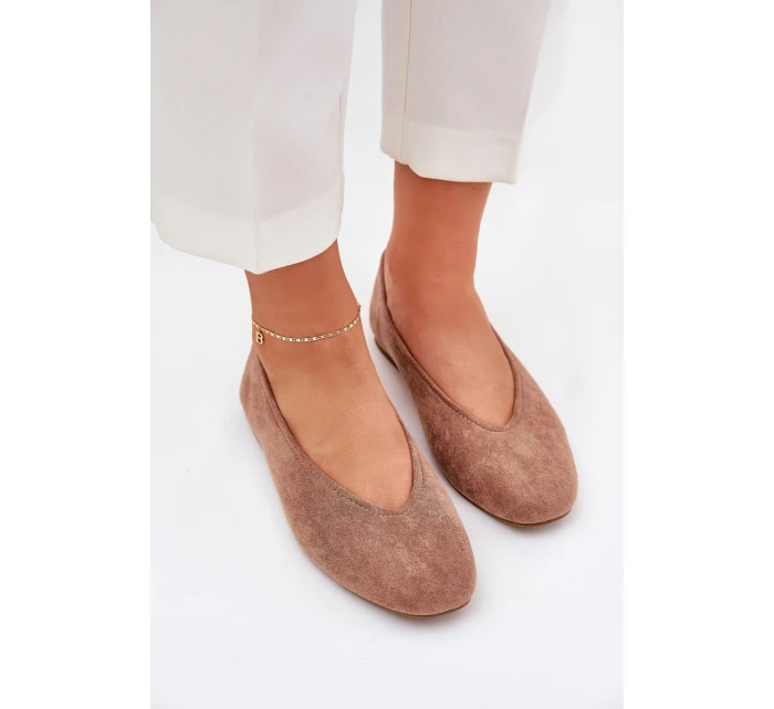 Klasické Baletky Z Eko Semiše Khaki model 21687293 - Boto