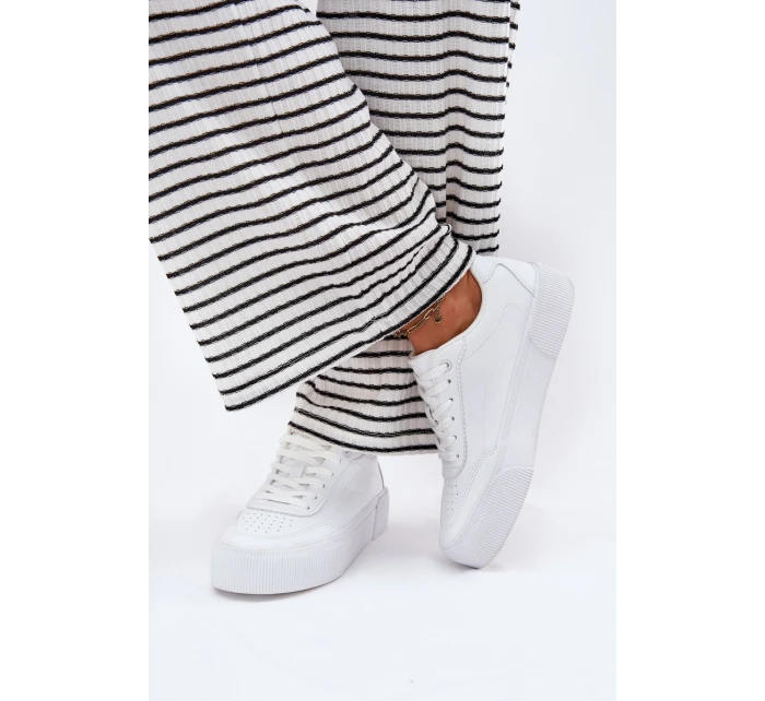 Nízké sneakersy z eko kůže Big Star RR274303 Bílé Nízké sneakersy z eko kůže Big Star RR274303 Bílé