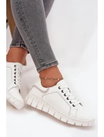 Kožené dámské polobotky Vinceza 41493 Bílé