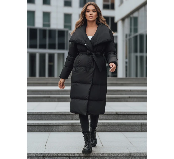 Dámský prošívaný kabát FAVI black FashionStreet TY3089