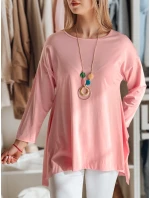 Dámská máslová halenka oversize s přívěskem růžová Dstreet model 21985732 - FashionStreet