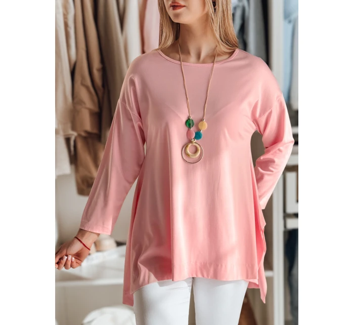 Dámská máslová halenka oversize s přívěskem růžová Dstreet model 21985732 - FashionStreet