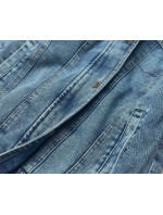 Světle modro-černá oboustranná džínová bunda pro přechodné období (B9730-5001)