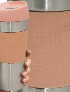 EXCELLENT HOUSEWARE TERMOHRNEK 350ML RŮŽOVÝ