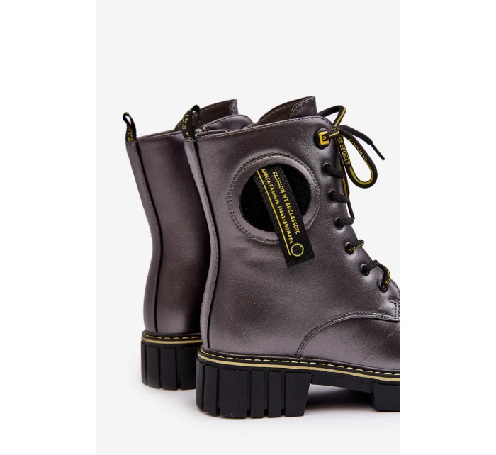 Dětské zateplené botky Trapery šedé model 21632804 - EVENTO Dětské zateplené botky Trapery šedé model 21632804 - EVENTO