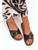 Dámské sandály na korkové platformě s přezkou černé Vianara Dámské sandály na korkové platformě s přezkou černé Vianara