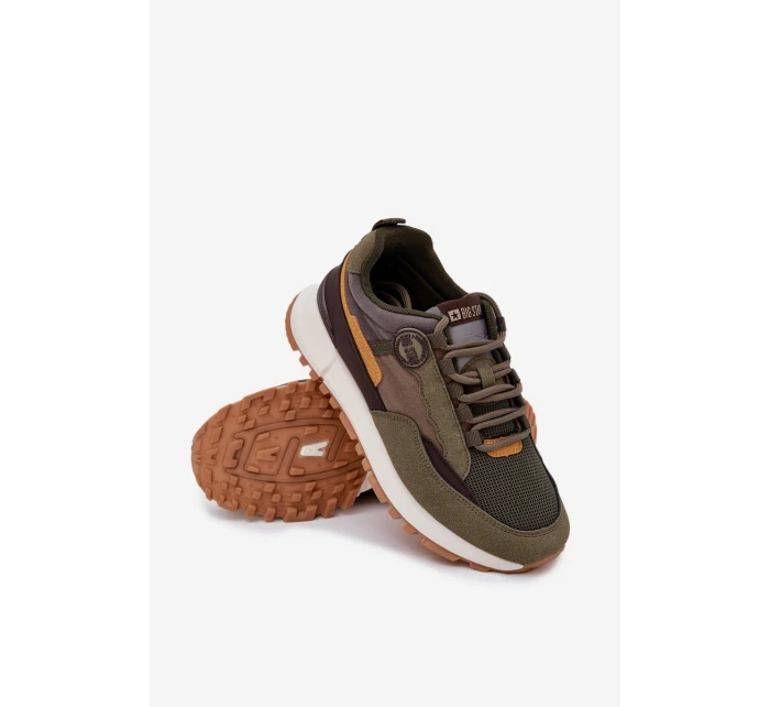 Pánské Sportovní Boty Sneakers Big Star RR174280 HI-POLY SYSTEM Tmavě Zelené