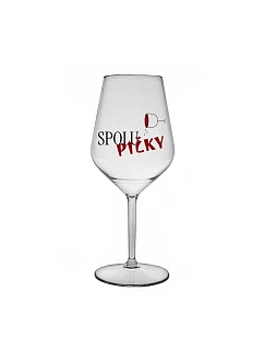 SPOLUPIČKY - čirá nerozbitná sklenice na víno 470 ml