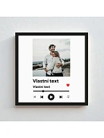 Personalizovaný magický fotoobraz v rámu - čtverec 20x20 - hudební přehrávač