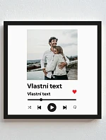 Personalizovaný magický fotoobraz v rámu - čtverec 20x20 - hudební přehrávač