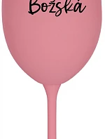 PANÍ BOŽSKÁ - růžová sklenice na víno 350 ml