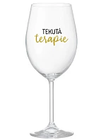 TEKUTÁ TERAPIE - čirá sklenice na víno 350 ml