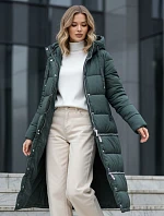 FashionStreet dámská zimní dlouhá zelená bunda TY5138