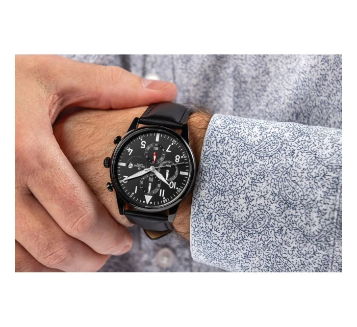 Pánské hodinky Giewont Chronograph Sapphire Black GW5630-A1 Pánské hodinky Giewont Chronograph Sapphire Black GW5630-A1