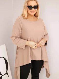 Dámská tunika Plus Size bavlněná s asymetrickým střihem fango
