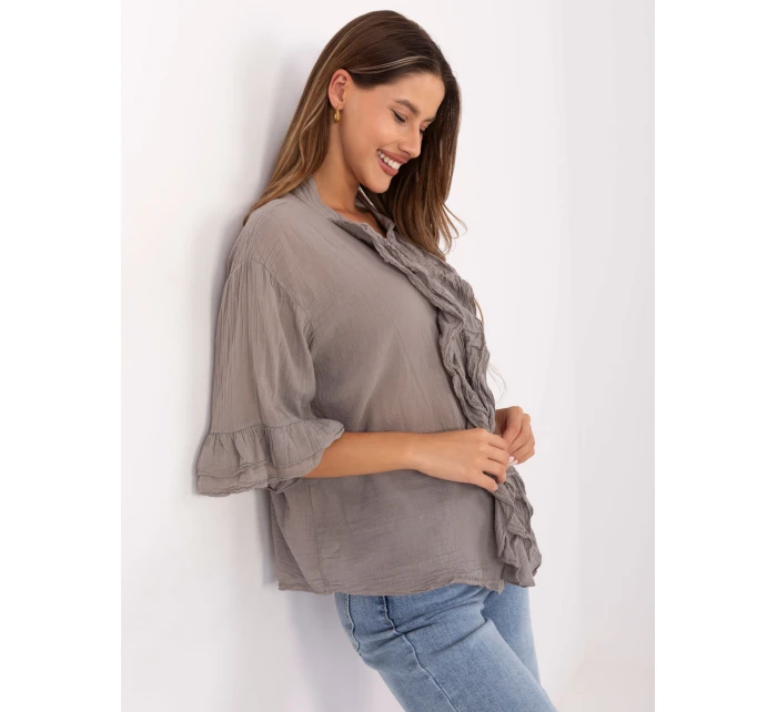 Koszula MI KS model 21219755 ciemny bezowy - FPrice