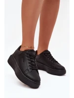 Dámské tenisky na platformě Big Star – černé Dámské tenisky na platformě Big Star – černé