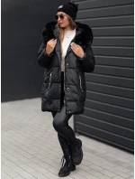 Dámská prošívaná zimní bunda s kapucí černá model 21980915 - Dstreet
