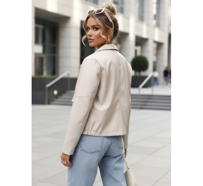 FashionStreet dámské krátké kožené boty Ramones light beige TY5630