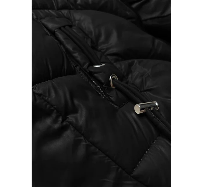 Černá dámská zimní bunda s ozdobnými kapsami J Style (5M3257-392) Černá dámská zimní bunda s ozdobnými kapsami J Style (5M3257-392)