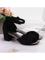 Sandály na podpatku Vinceza W JAN96B černé