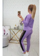 Sada s leopardím potiskem fialové barvy Sada s leopardím potiskem fialové barvy