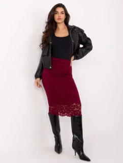 Spódnica MI SD model 21724585 bordowy - FPrice