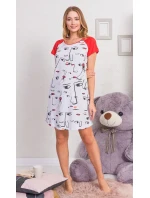 Dámská noční košile s krátkým rukávem Fiona Dámská noční košile s krátkým rukávem Fiona