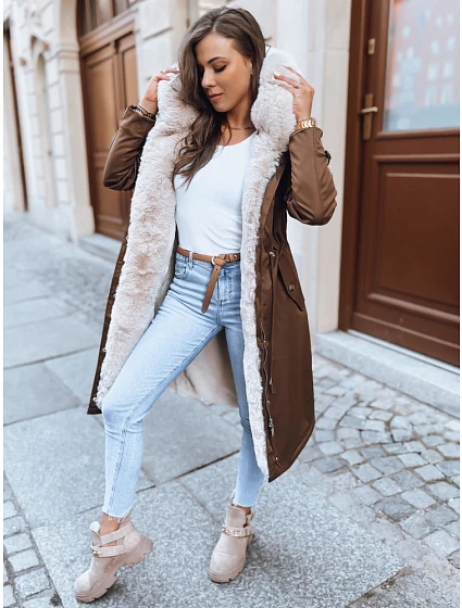 Dámská zimní bunda hnědá Dstreet model 21969961 - FashionStreet