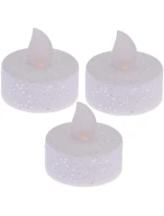 SADA 3 ČAJOVÝCH SVÍČEK S TŘPYTKAMI