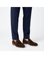 Pánské mokasíny Bugatti 311-AW660-1400-6100 z měkkého semiše v čokoládové barvě