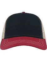 Atlantis Headwear Rapper Canvas-S 5 panelová Trucker kšiltovka 33.0234 navy/burgundy/khaki Atlantis Headwear Rapper Canvas-S 5 panelová Trucker kšiltovka 33.0234 navy/burgundy/khaki