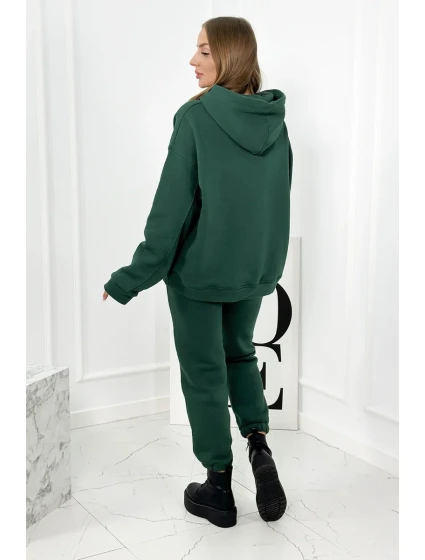 Izolovaná bavlněná souprava, mikina s vyšívacími + kalhotami zelený Izolovaná bavlněná souprava, mikina s vyšívacími + kalhotami zelený