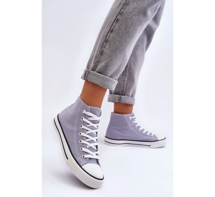 Dámské klasické vysoké tenisky šedé Remos