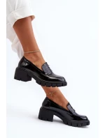 Dámské mokasíny na masivním podpatku Big Star model 21653905 Černé - Big Star Shoes