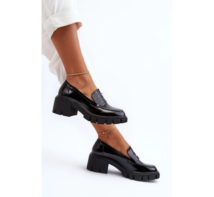 Dámské mokasíny na masivním podpatku Big Star model 21653905 Černé - Big Star Shoes