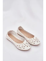 Dětské Perforované Baletky S Leskem Bílé Zindira Dětské Perforované Baletky S Leskem Bílé Zindira