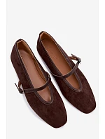 Felora Eko semišové balerínky s páskem