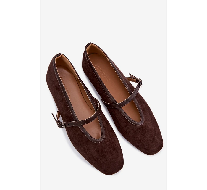 Felora Eko semišové balerínky s páskem