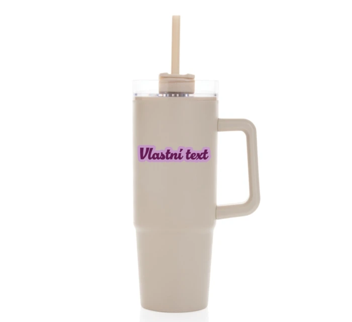 Personalizovaná termoska s průhledným víčkem s obrysem 