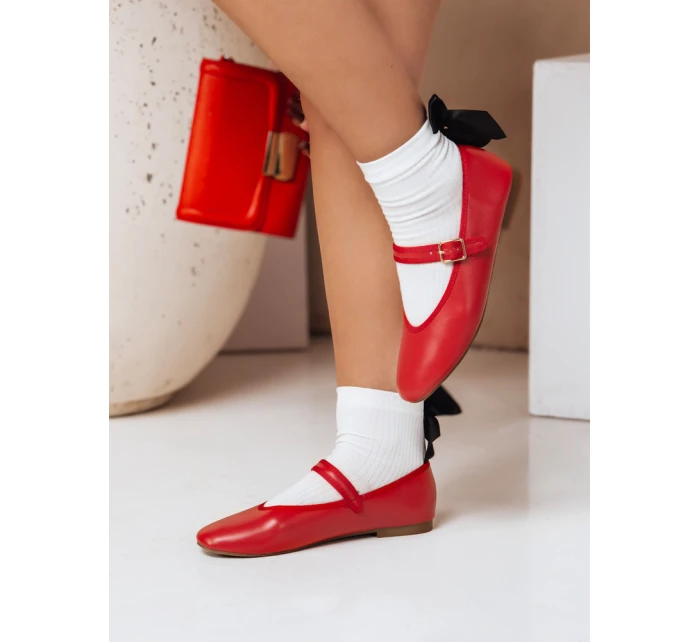 Dámské baleríny na zip ELLICAN červené FashionStreet ZY0661