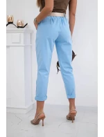 Kalhoty Puntor s páskem modrý Kalhoty Puntor s páskem modrý