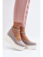 Dámské espadrilky na šedé model 21648491 - Boto