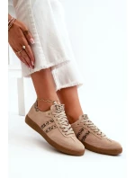 Zazoo N1068 Semišové Nízké Dámské Tenisky Beige