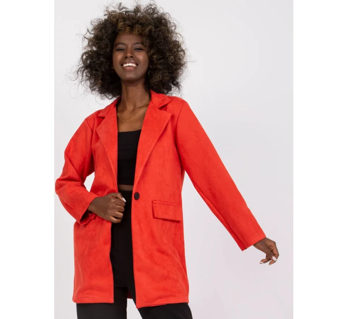 Dámské sako DHJ MA 15286 korálové Dámské sako DHJ MA 15286 korálové