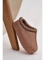 Dětské/módní sněhule s výšivkou na platformě Jolisse – khaki Dětské/módní sněhule s výšivkou na platformě Jolisse – khaki