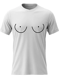 Pánské bavlněné tričko s potiskem - PRSA (MALÁ) - bílé